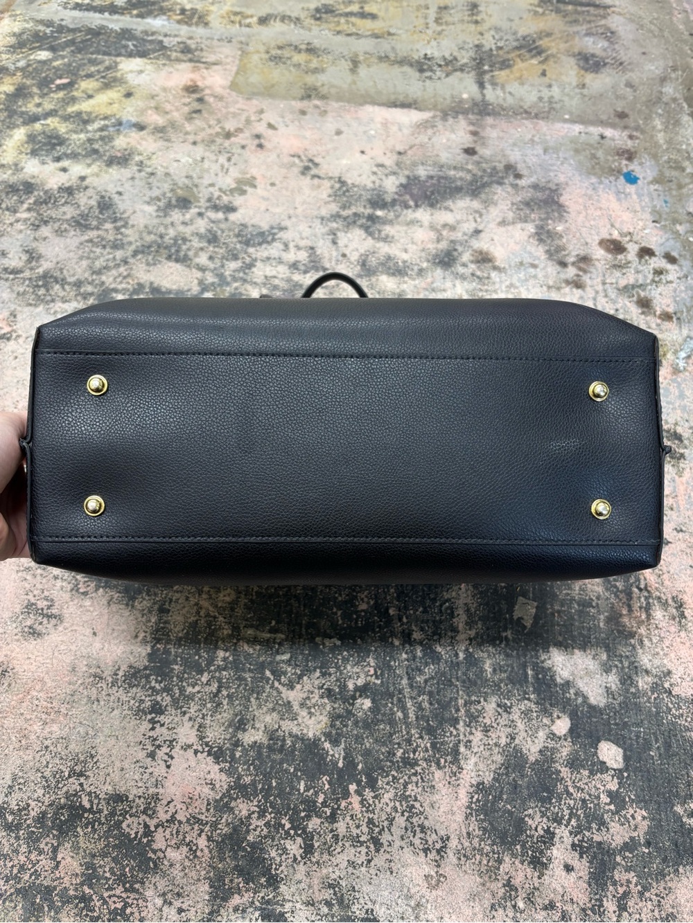 Quince Black Italian Leather Triple Compartment Shopper Tote - Picture 5 of 10